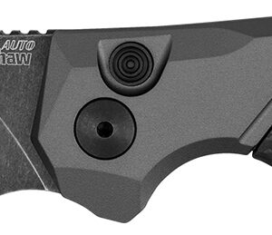 Kershaw 7850 Launch 14 Automatic 3.38" Cleaver Plain Black Oxide Blackwash CPM 154 SS, Blade Black Anodized Aluminum/Carbon Fiber Handle