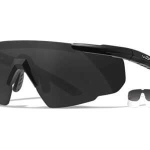 Wiley X 315 Saber Advanced Smoke Gray/Clear Lens Polycarbonate Black Frame