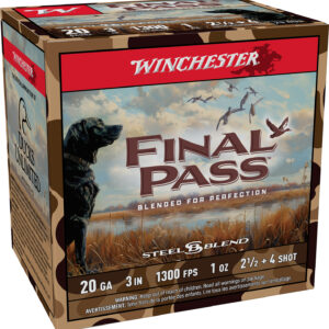 Winchester Ammo FP203254 Final Pass  20Gauge 3" 1oz 2.5/4Shot 25 Per Box/10 Case