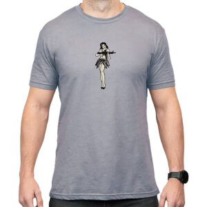 Magpul MAG1117-041-S Hula Girl CVC  Stone Gray Heather Cotton/Polyester Short Sleeve Small