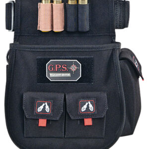 GPS Bags 1094CSP Deluxe Double Shotshell Pouch Black Polyester Waist Mount 30-52" Belt