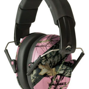 Walker's GWPFPM1PKMO Pro Low Profile Passive Muff 22 dB Over the Head Mossy Oak/Pink Polymer