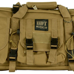 Bulldog BDT6037T BDT Tactical Double 37" Tan Nylon, 3 Accessory Pockets, Deluxe Padded Backstraps Lockable Zippers, Padded Internal Divider