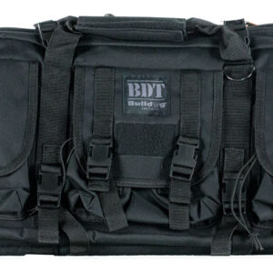 Bulldog BDT6043B BDT Tactical Double 43" Black Nylon, 3 Accessory Pockets, Deluxe Padded Backstraps, Lockable Zipper, Padded Internal Divider