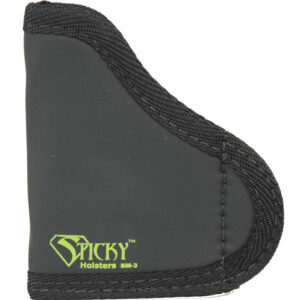 Sticky Holsters SM3 SM-3  IWB Size 3 Black/Green Latex Free Rubber Fits .380 Semi-Auto w/Laser Fits Up To 2.75" Barrel Ambidextrous