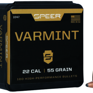 Speer 1047 Varmint 22Cal 55gr Jacketed Soft Point 100 Per Box/5 Case