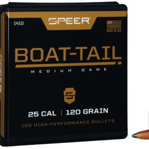 Speer 1410 Boat-Tail  25Cal 120gr Jacketed Soft Point Boat Tail 100 Per Box/5 Case
