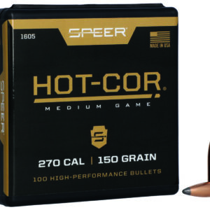 Speer 1605 Hot-Cor  277Cal 150gr Spitzer Soft Point 100 Per Box/5 Case