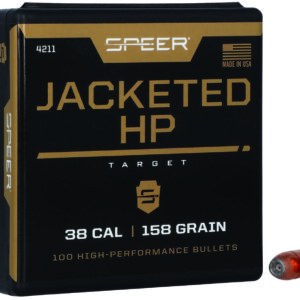 Speer 4211 Handgun 38Cal 158gr Jacketed Hollow Point 100 Per Box/5 Case