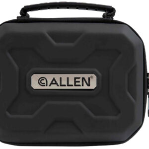 Allen 827 EXO Handgun Case Black Polymer, Molded Carry Handle, Egg Crate Foam & Lockable Zippers 7" x 5.25"