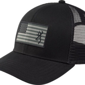 BROWNING CAP GLORY MESH SNAP - BACK AMER FLAG PATCH BLK OSFM