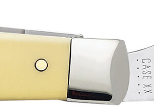 Case 00029 Trapper Mini 2.70"/2.75" Folding Clip Point/Spey Plain Tumble Polish Chrome Vanadium Steel Blade/Smooth Yellow Synthetic Handle