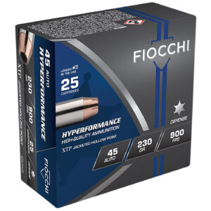 Fiocchi 45XTP25 Hyperformance  45ACP 230gr Hornady XTP Hollow Point 25 Per Box/20 Case