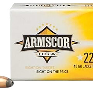 Armscor FAC22M1N USA 22WMR 40gr Jacketed Hollow Point 50 Per Box/40 Case