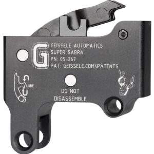 Geissele Automatics 05267 Super Sabra Trigger Pack Two-Stage Curved Trigger with 5.50-7.50 lbs Draw Weight & Black Oxide Finish for IWI Tavor, X95