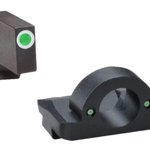 AmeriGlo GL126 Ghost Ring Sight Set for Glock Green Tritium White Outline Front Sight-Green Tritium Rear Sight