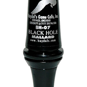 Haydel's Game Calls BH07 Black Hole  Open Call Double Reed Mallard Sounds Attracts Ducks Black Polycarbonate