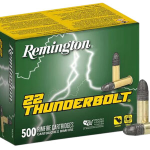 Remington Ammunition 21241 Thunderbolt Bulk 22LR 40gr Round Nose 500 Per Box/10 Case