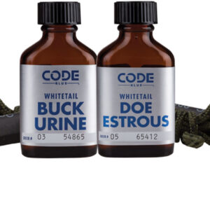 Code Blue OA1074 Double Drag Combo Deer Attractant Doe In Estrus/Buck Urine 1 oz Bottles