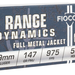 Fiocchi 9APD Range Dynamics 9mmLuger 147gr Full Metal Jacket 50 Per Box/20 Case