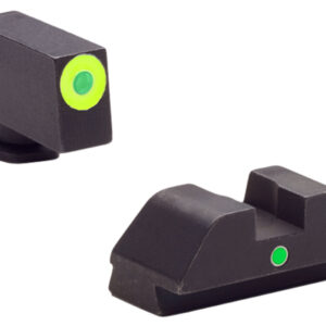 AmeriGlo GL305 i-Dot Sight Set for Glock Green Tritium LumiGreen Outline Front Sight-Green Tritium Rear Sight