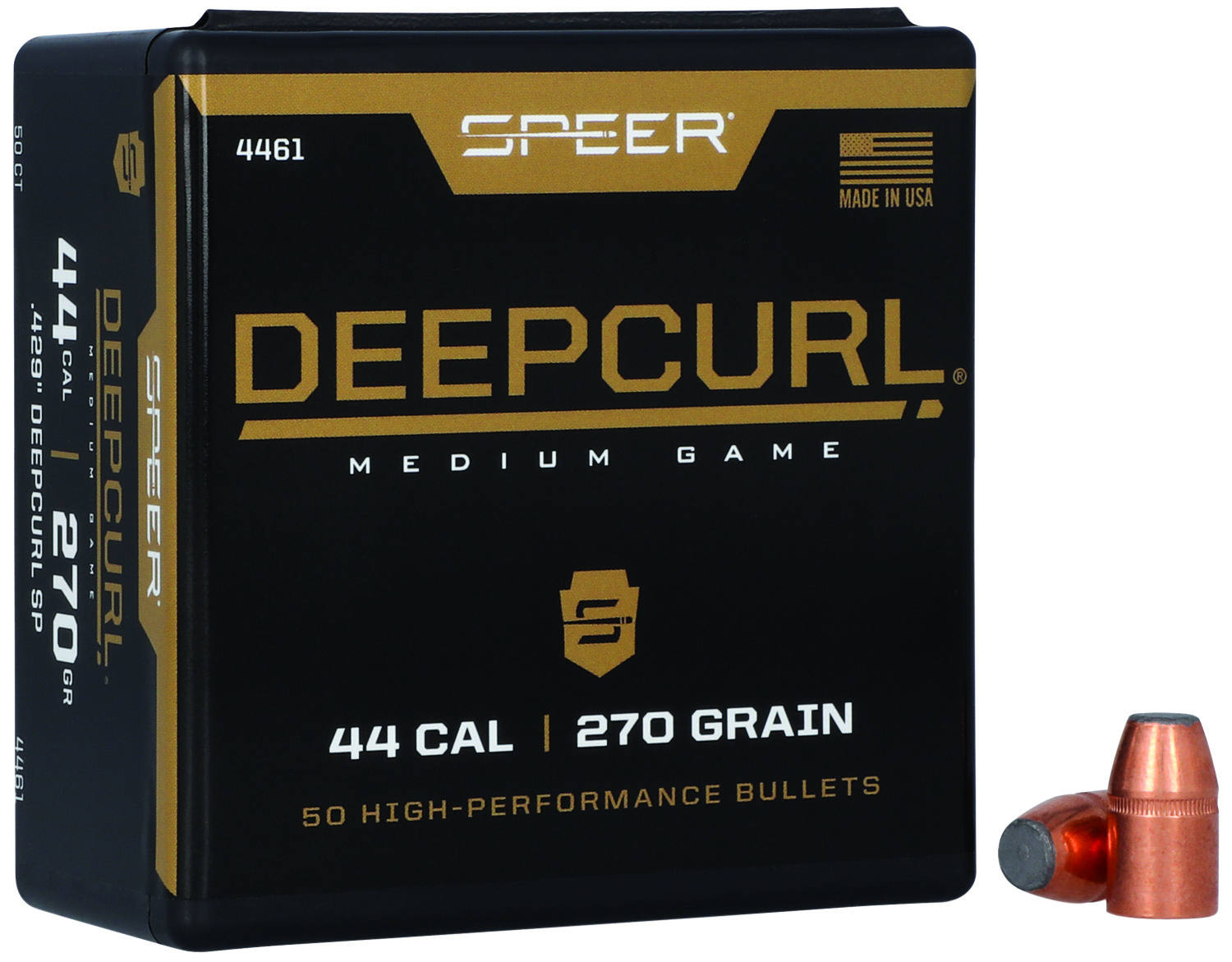 Speer 4461 DeepCurl 44Cal 270gr Soft Point 50 Per Box/5 Case