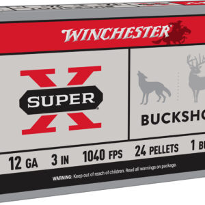 Winchester Ammo XB1231 Super X 12Gauge 3" 1Buck Shot 5 Per Box/50 Case
