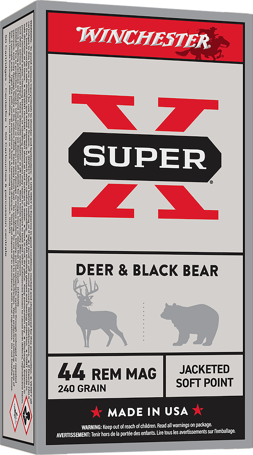 Winchester Ammo Q4240 USA 44RemMag 240gr Jacketed Soft Point 50 Per Box/10 Case