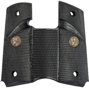 Pachmayr 02545 Signature Grip Wraparound Checkered Black Rubber for Colt Officer
