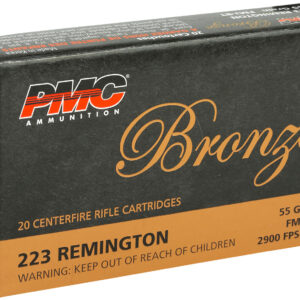 PMC 223A Bronze 223Rem 55gr Full Metal Jacket Boat Tail 20 Per Box/50 Case