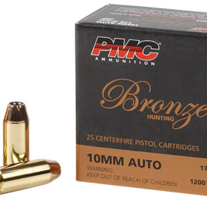 PMC 10B Bronze  10mmAuto 170gr Jacketed Hollow Point 25 Per Box/20 Case