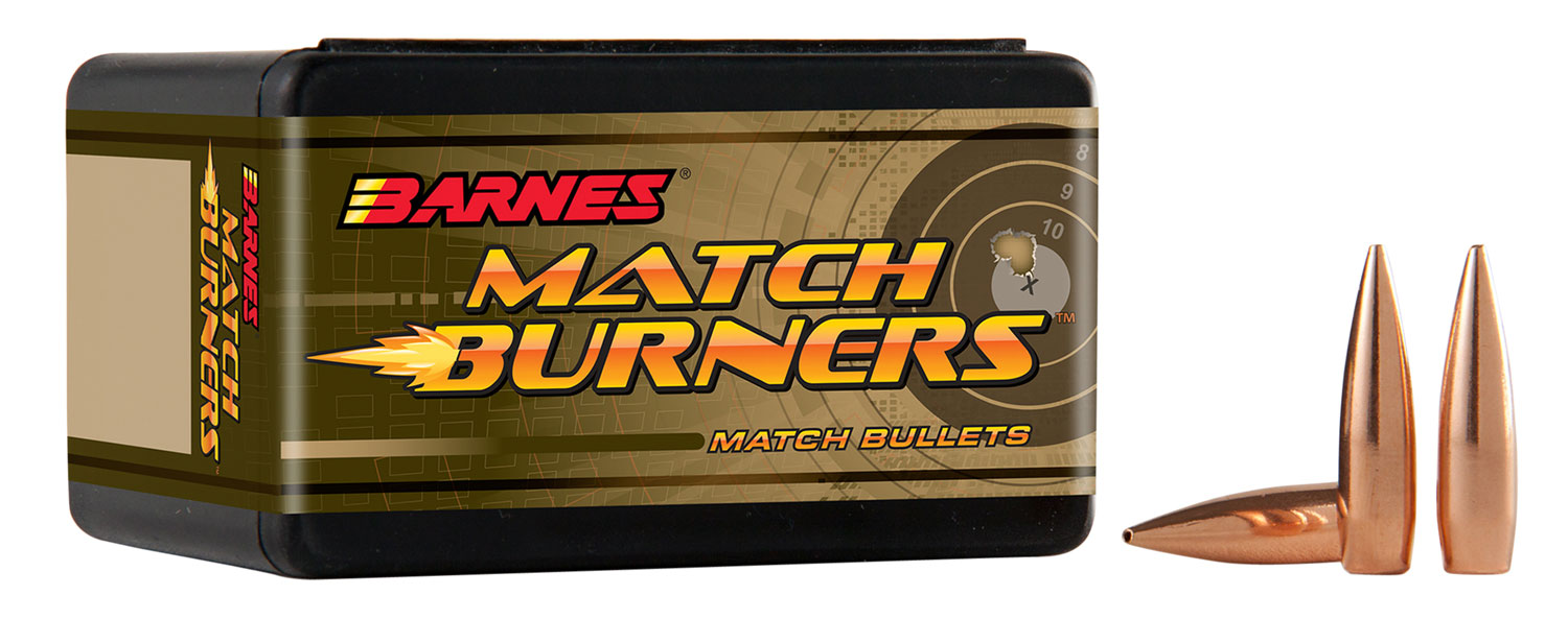Barnes Bullets 30162 Match Burners 22Cal 69gr Match Burners Boat Tail 100/Box