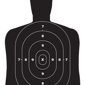 Birchwood Casey 37005 EZE-Scorer BC-27 Silhouette Paper Hanging Universal 12" x 18" Black/White 100 Per Pkg