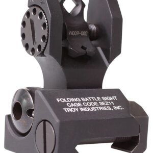 Troy Ind SSIGDOARFBT00 Rear Folding BatteleSight Dioptic Black Hardcoat Anodized for AR-15