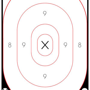 Birchwood Casey 34615 Shoot-N-C Reactive Target Self-Adhesive Paper Black/White 12"x18" Silhouette 5 Pack