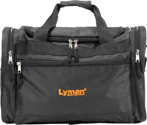 LYMAN HANDGUN RANGE BAG - BLACK NYLON W/CARRY STRAP