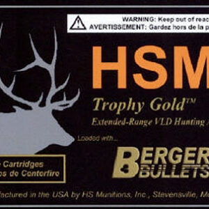 HSM 300 H&H 185gr Trophy Gold Extended Range Berger Hunting VLD Match 20 Per Box