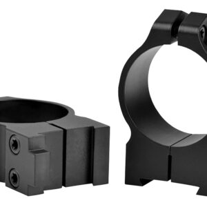 Warne 14BM Maxima Matte Black Steel 30mm Tube Medium Vertical Split Dovetail, 0 MOA Fits CZ 550