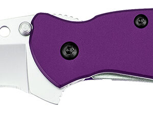 Kershaw 1620PUR Scallion  2.40" Folding Drop Point Plain Bead Blasted 420HC SS Blade Purple Anodized Aluminum Handle Includes Pocket Clip