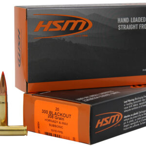 HSM 300BLK1N Match 300 Blackout 208 gr Hornady A Max 20 Per Box/ 25 Case