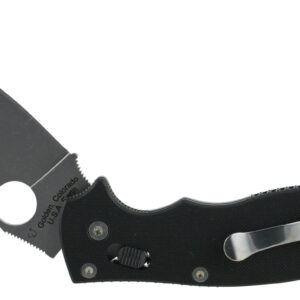 Spyderco C101GP2 Manix 2 3.37" Folding Drop Point Plain CPM S30V SS Blade Black G10 Handle Includes Pocket Clip