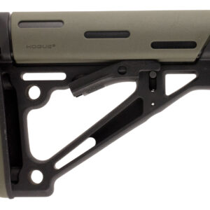 Hogue 15250 OverMolded Collapsible Buttstock OD Green OverMolded Rubber Black Synthetic AR-15, M16, M4