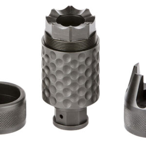 Spikes Tactical SAKB0100 Barking Spider2 Muzzle Brake Black Nitride 4140 Chromoly Steel with 1/2"-28 tpi Threads, 3.75" OAL & 1.40" Diameter for 5.56x45mm NATO