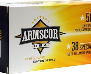 ARMSCOR 38 SPECIAL 158GR FMJ - 50RD 20BX/CS MADE IN USA