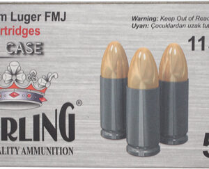 STERLING STEEL CASE 9MM 115 GR - FMJ 50 RD BOX  30 BOXES/CASE