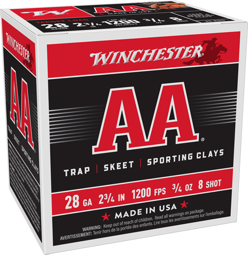 WINCHESTER AA 28GA 2.75" 3/4OZ - #8 1200FPS 250RD CASE LOT - Image 2