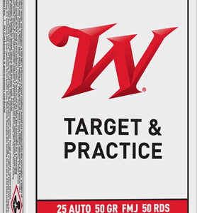 WINCHESTER USA 25 ACP 50GR - FMJ-RN 50RD 10BX/CS
