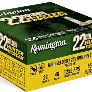 REMINGTON GOLDEN HUNTER 22LR - 40GR PLATED HP 550RD 12BX/CS