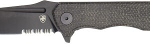 TEMPLAR KNIFE PALADIN FOLDER - 3.27" BLACK MICARTA TANTO D2