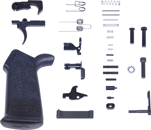GUNTEC COMPLETE LOWER PARTS - KIT AR15 W/ ERGONOMIC GRIP
